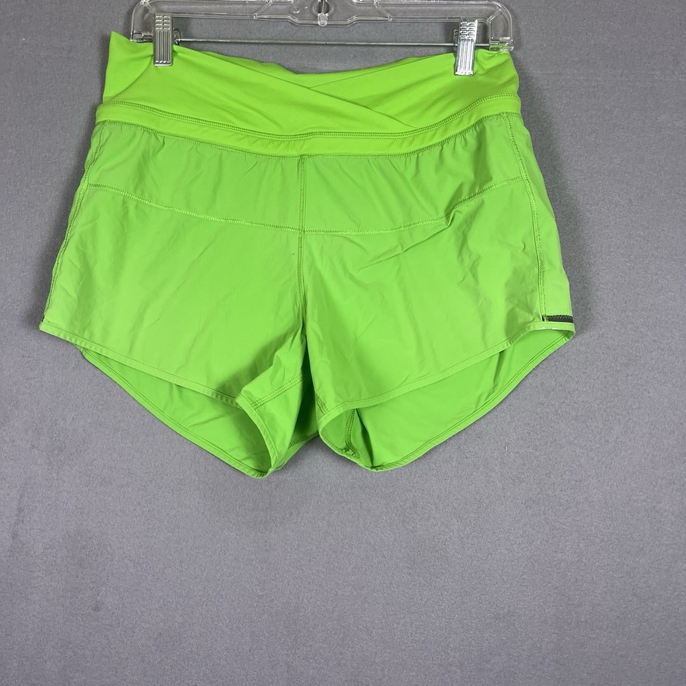 Lululemon Speed Up Shorts Womens 6 Green Running Gym Athletic 3" Inseam